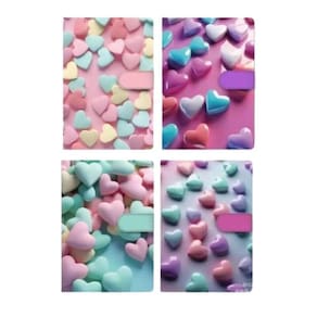 Caderno Brochura Capa Dura Coração 19X13Cm Com 96 Folhas