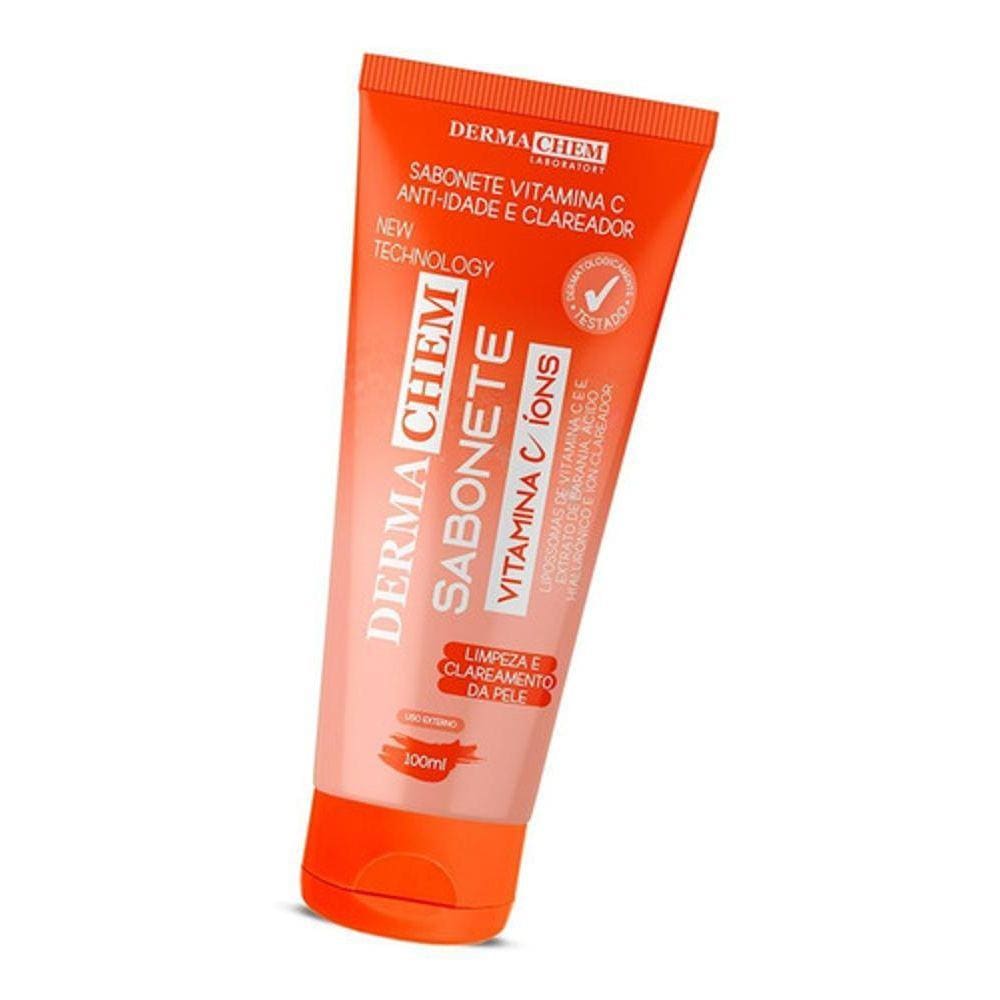 Sabonete Vitamina C Anti Idade Clareador Facial Pele - Todas