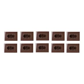 Kit Com 10 Tomada Para Moveis Margirius 2P+T Marrom 20A 250V
