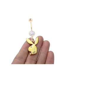 Piercing Umbigo Coelhinho Playboy Aço Cirúrgico Grande