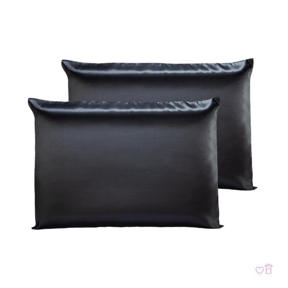 Kit 02 Fronhas De Cetim Antifrizz 50X70 Cabelo Preto