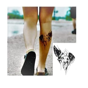 Tatuagem Temporária Anjo Negro Pequena Delicada