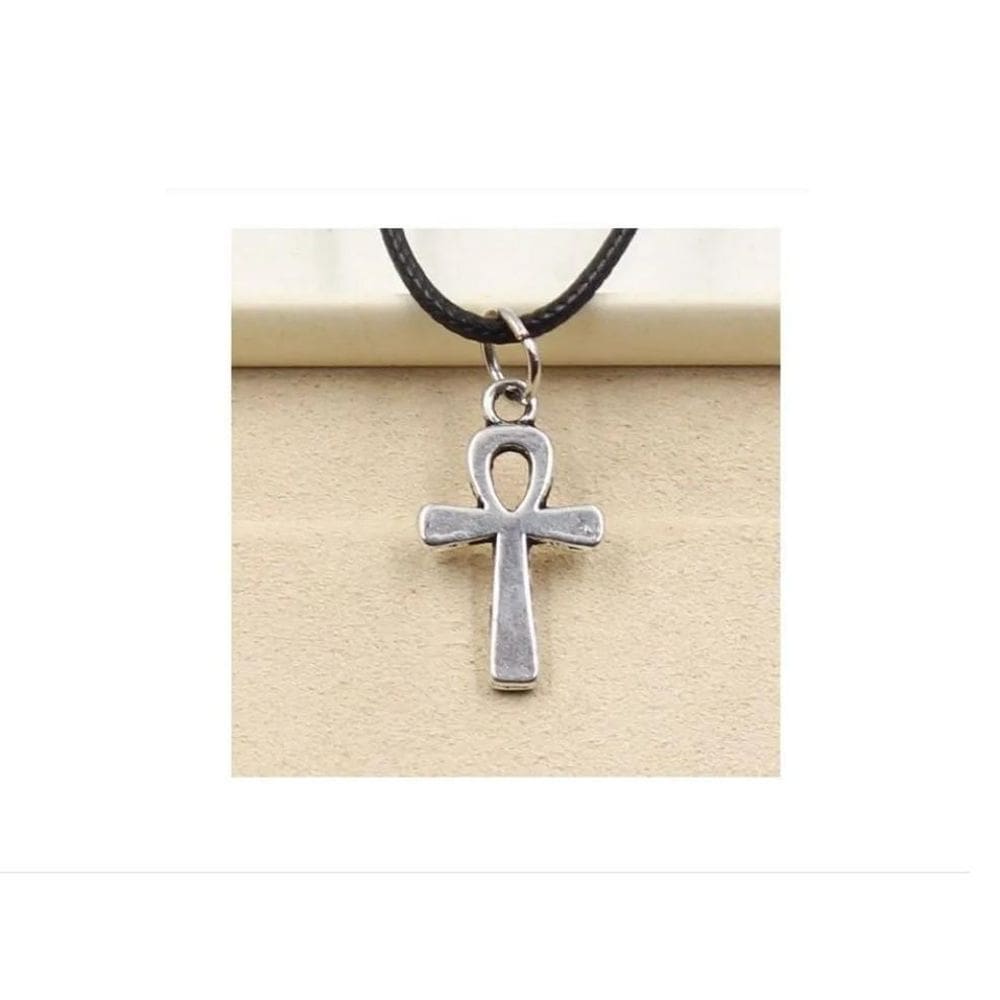 Gargantilha Cruz Ansata Egipcia P/Proteção Talismã Discreto