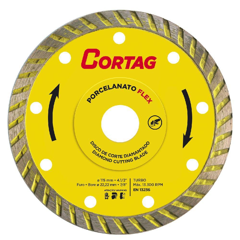 Disco Diamantado Turbo Porcelanato Flex 115mm - Cortag