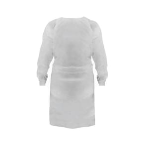 Avental Descartável Manga Longa Tnt 30G Jaleco Branco 10