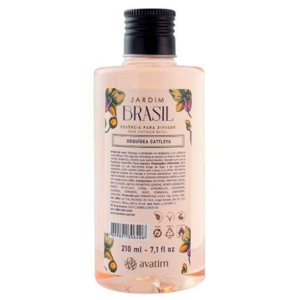 Kit 2 Essência 210Ml Orquídea Cattleya Difusor De Varetas