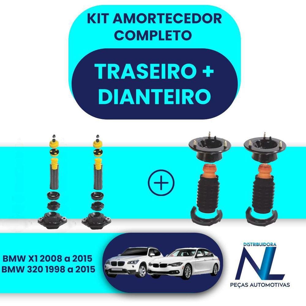 Kit Amortecedor Completo Dianteiro E Trase. Com Coxim Bmw X1