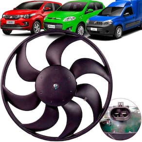 Ventoinha Do Radiador Fiat Grand Siena Mobi Palio Uno Com Ar