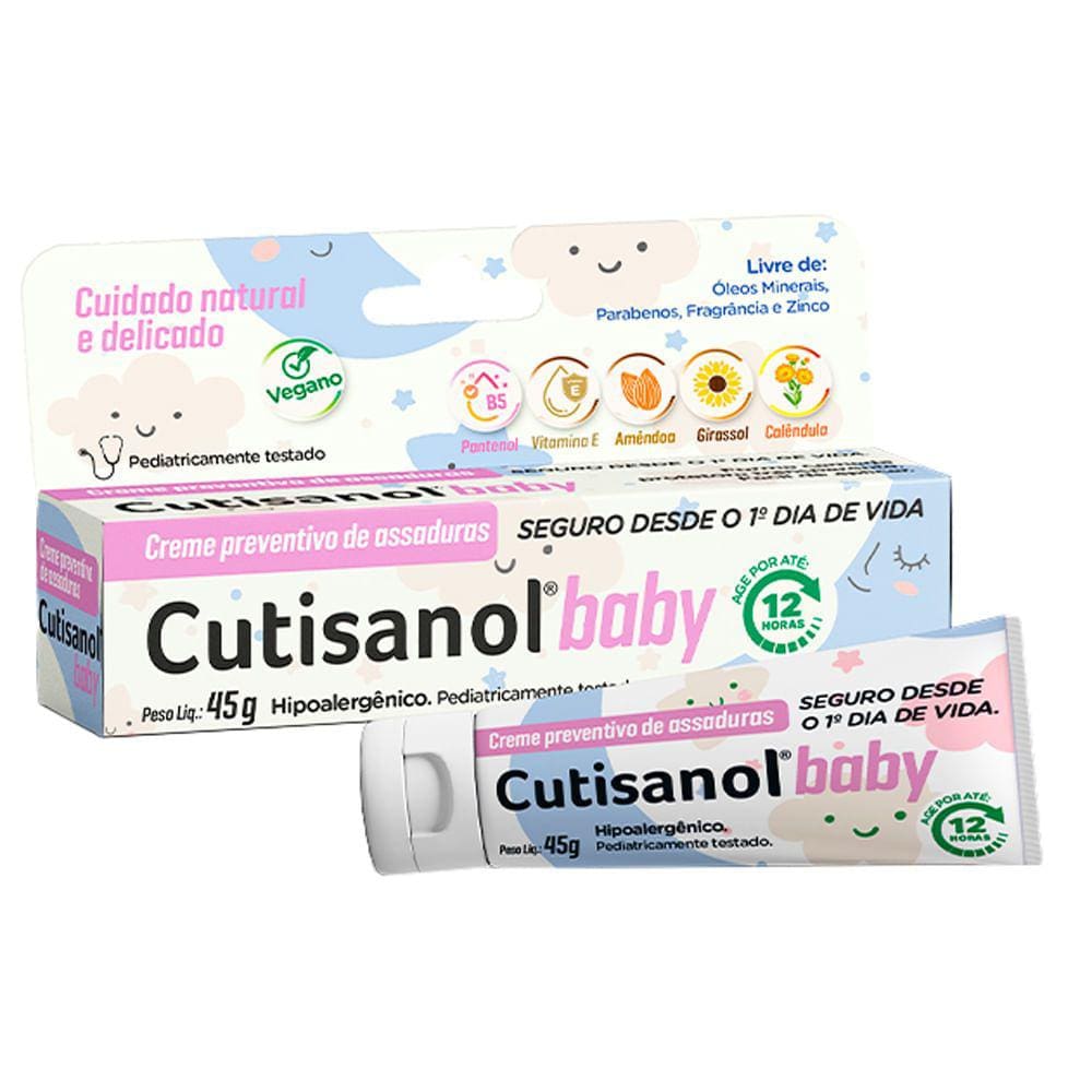 Cutisanol Baby Creme Preventivo de Assaduras Vegano 45g
