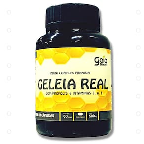 Geleia Real e Própolis 500mg Gaia Seven - 60 Cápsulas