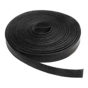 10M Manta Nautica Nylon Expansiva Preta Para Fueltech 10Mm