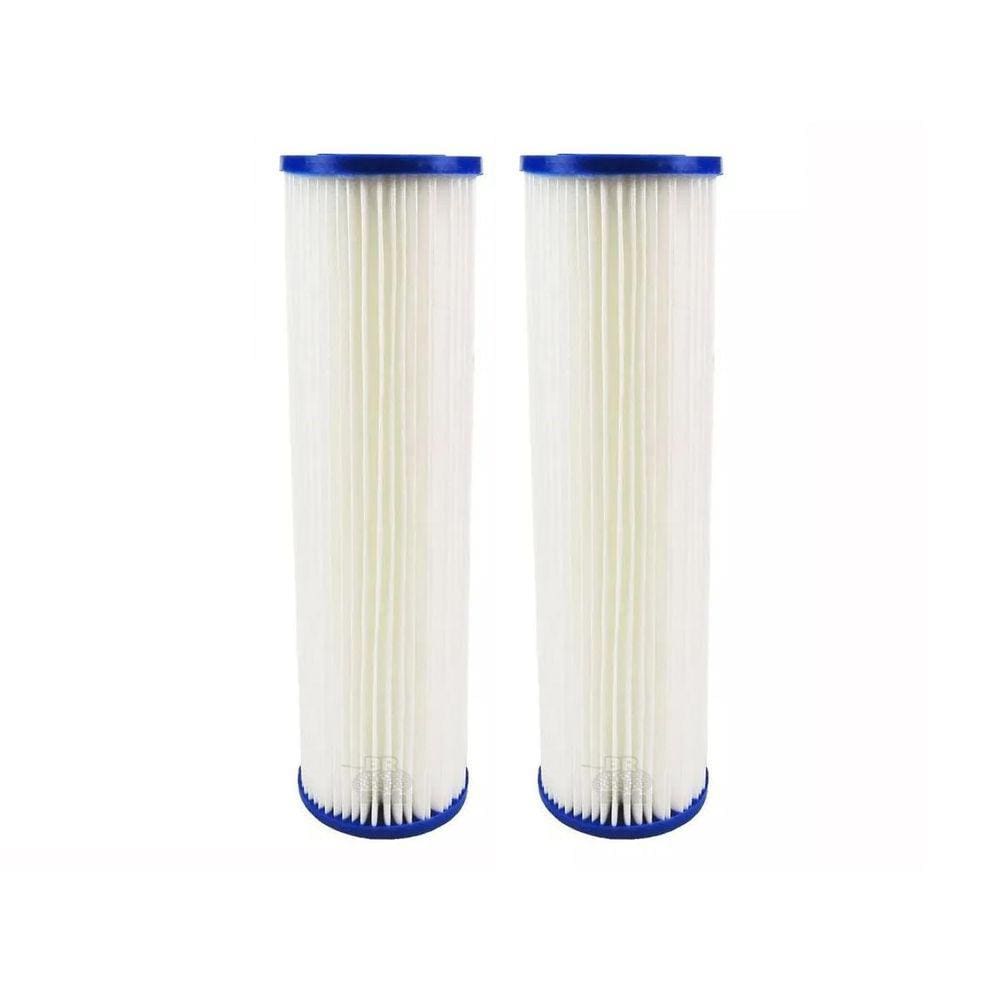 Kit 2 Polipropileno Plissado Lavável 10 X 2 1/2 25 Micras