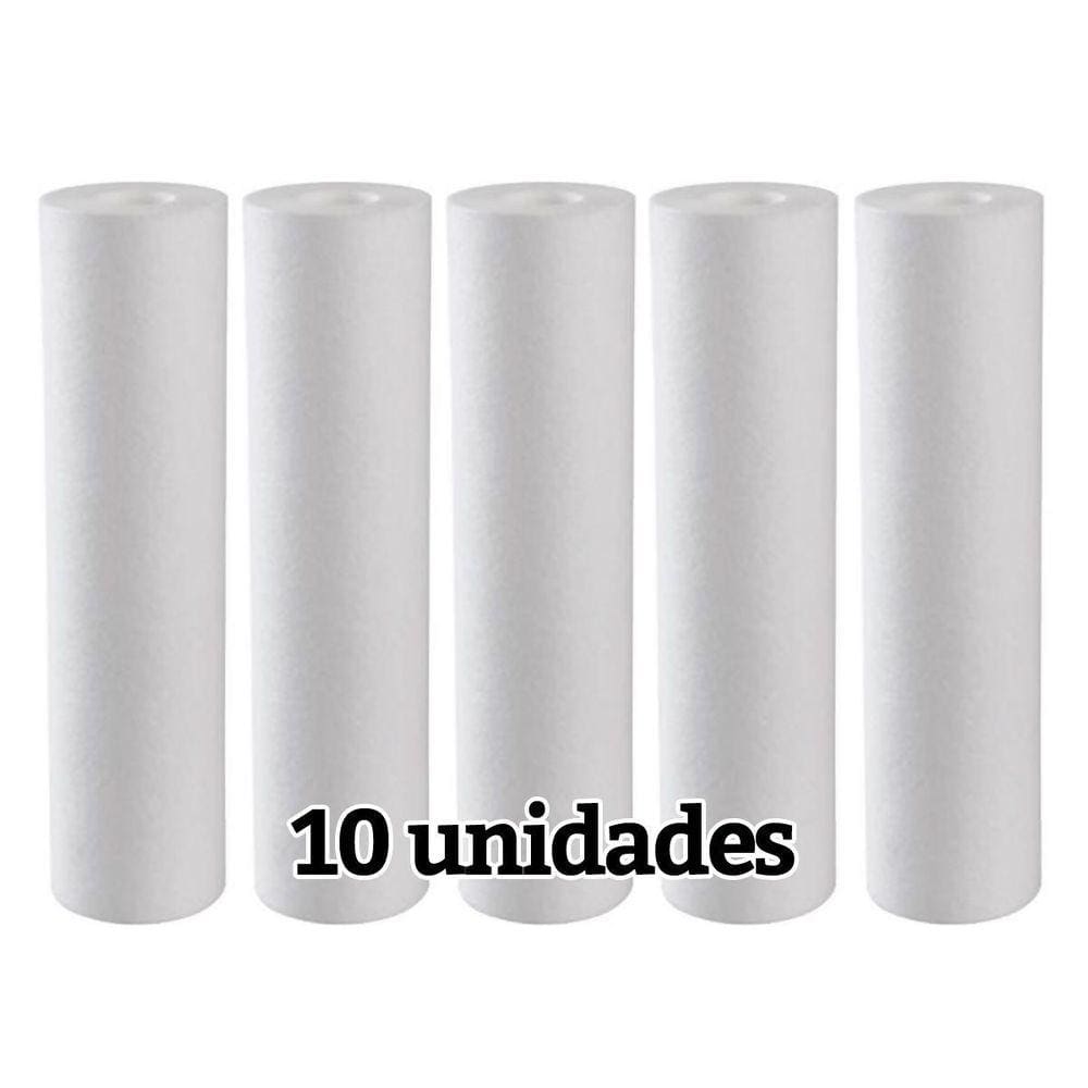 Kit 10 Polipropileno Liso Refil Filtrante 10X2 1/2 50 Micras
