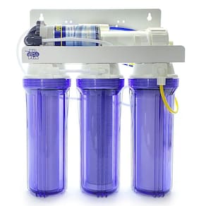 Filtro Osmose Reversa 75Gpd + Bomba Pressurizada Transparent