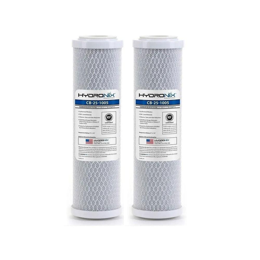 Kit 2 Refil Carbon Block Hydronix 10X2.1/2 5 Micras Carvão