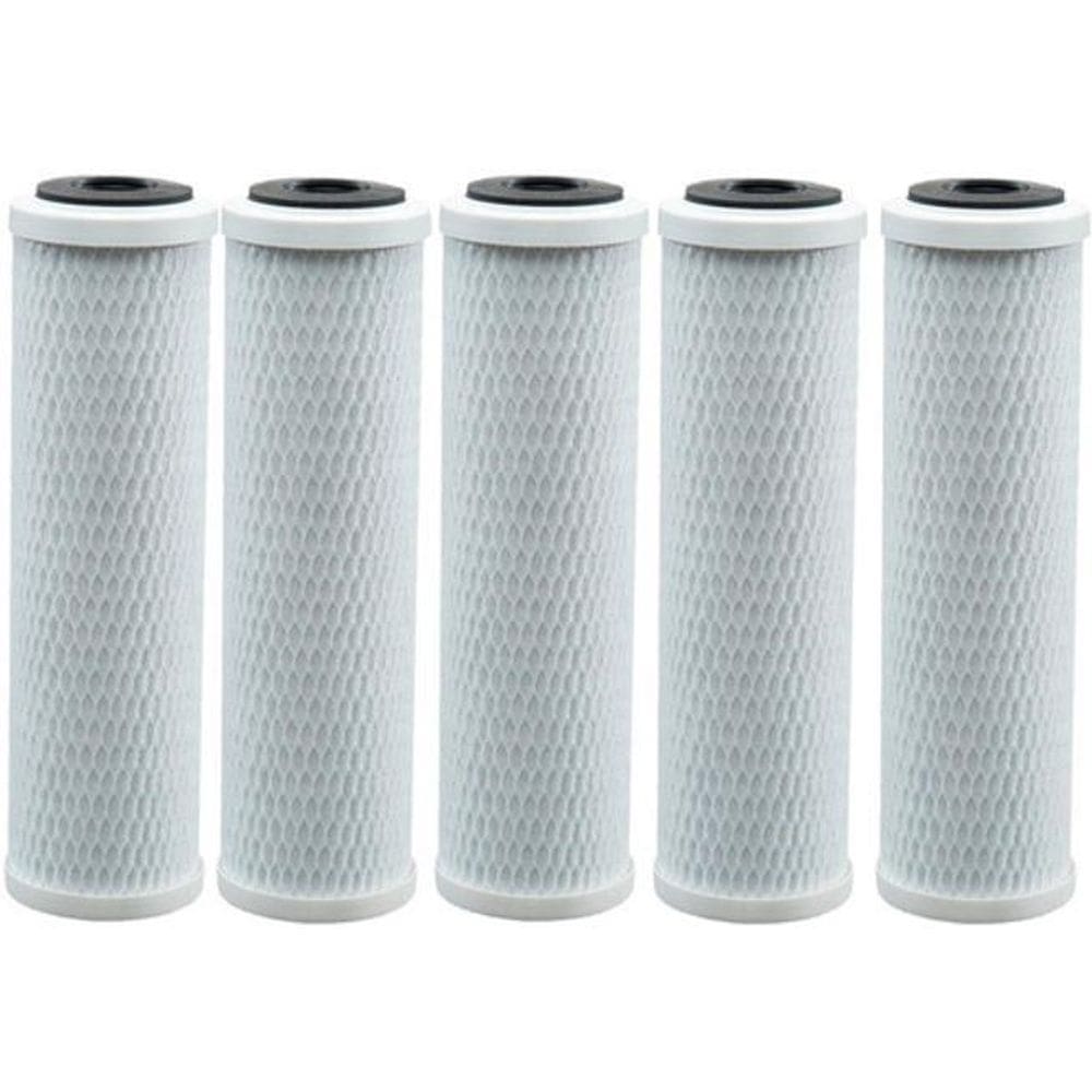 Kit 5 Refil Filtro 9.3/4 Carbon Block Carvão Ativado Carcaça