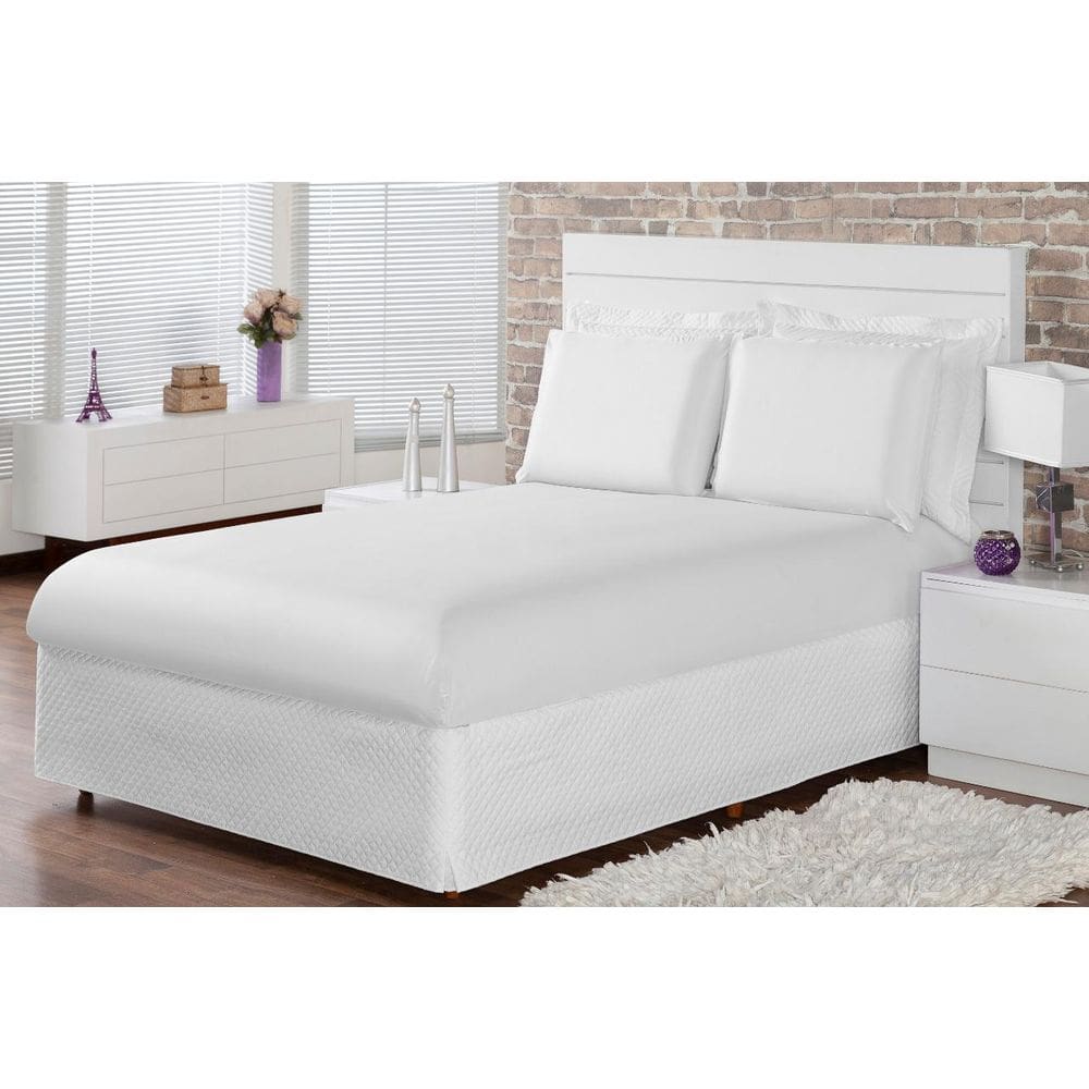 Jogo De Lençol King 3 Peças 40Cm Com Elástico Cor Branco