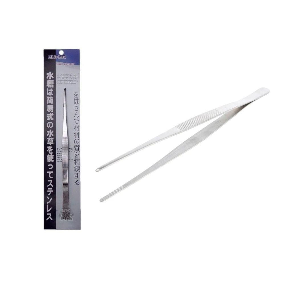 Pinça Hopar Reta Em Aço Inox 25Cm Aquários Plantados A-25