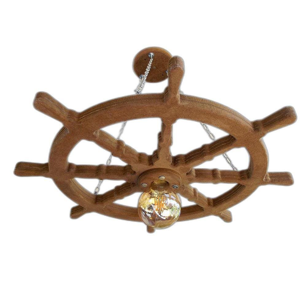 Kit 2 Lustre Luminária Pendente 65Cm Leme De Navio 1B