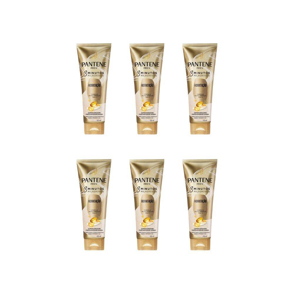 Condicionador Pantene 3 Minutos Milag 170ml Hidrat-Kit C/6un