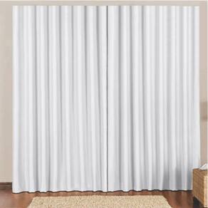 Cortina 3 Mts Sala Quarto Blackout Para Trilho Suisso Branca