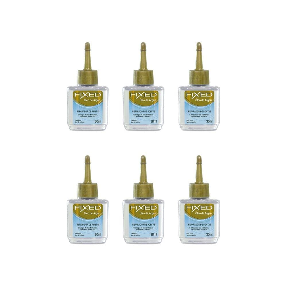 Reparador De Pontas Fixed Oleo De Argan 30ml-Kit C/6un