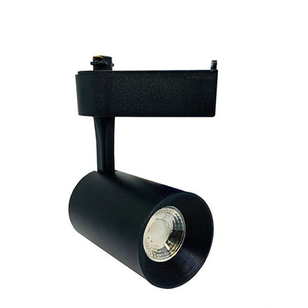 Spot Led Para Trilho 07W Eco Cob Preto 3000K