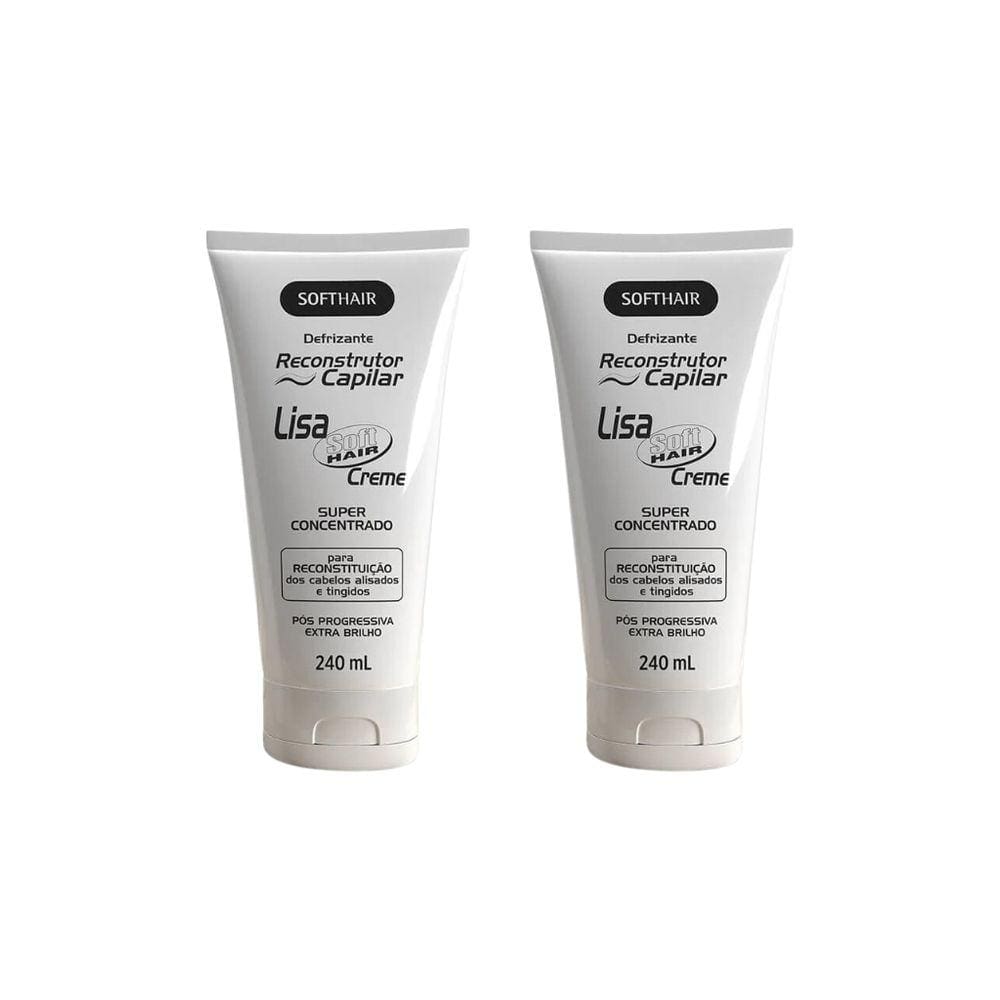 Defrizante Soft Hair 240 ml Reconstr Lisa Creme-Kit C/2un