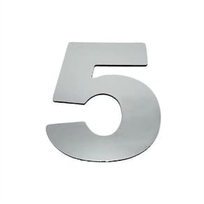 Número Residencial Alumínio Espelhado 5