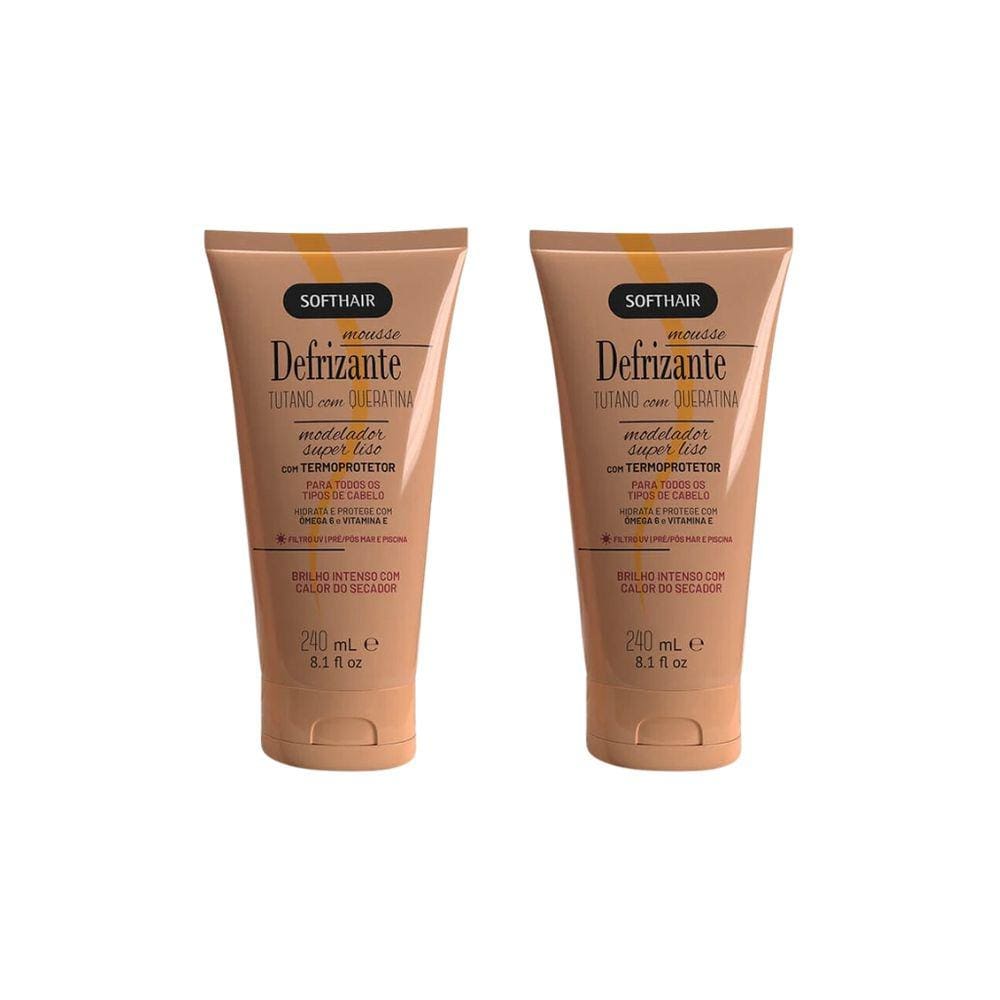 Defrizante Soft Hair 240 ml Tutano Com Queratina-Kit C/2un