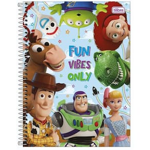Caderno Universitário Espiral Capa Dura 80 folhas - 1 matéria Toy Story Equipe: Disney