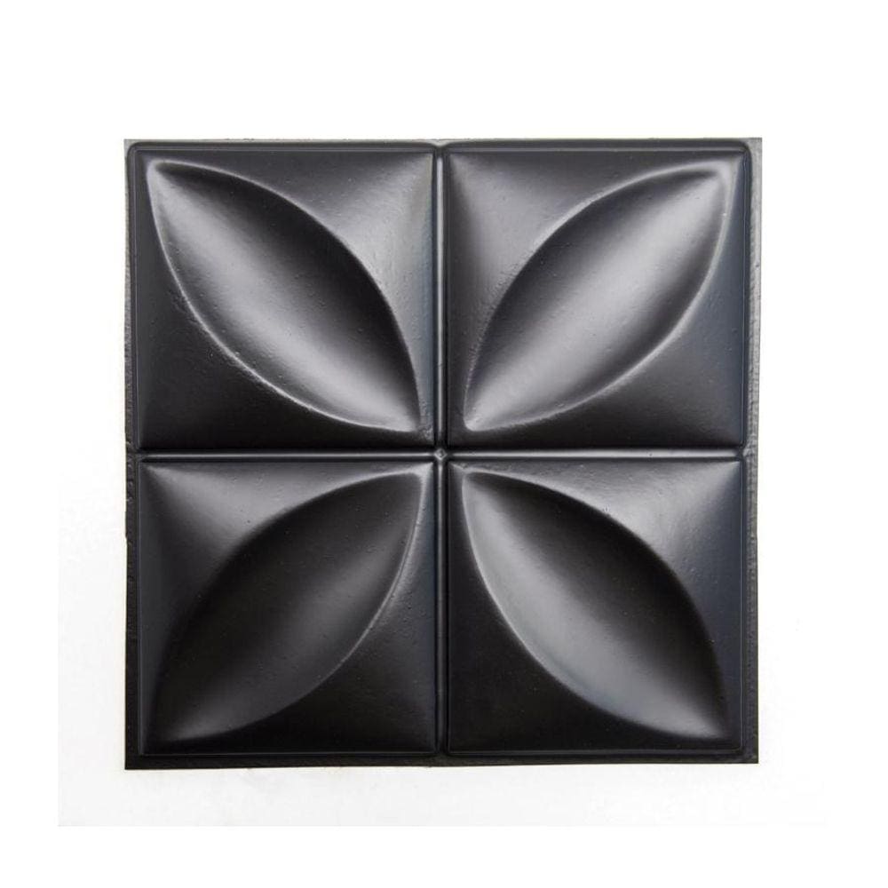 Kit 30 Placas Revestimento Parede Pvc Relevo Petalas Preto
