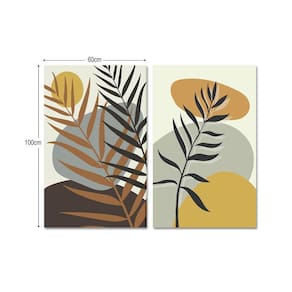 Kit 2 Quadro Telas Decorativas Minimalista Botânico 100X60Cm