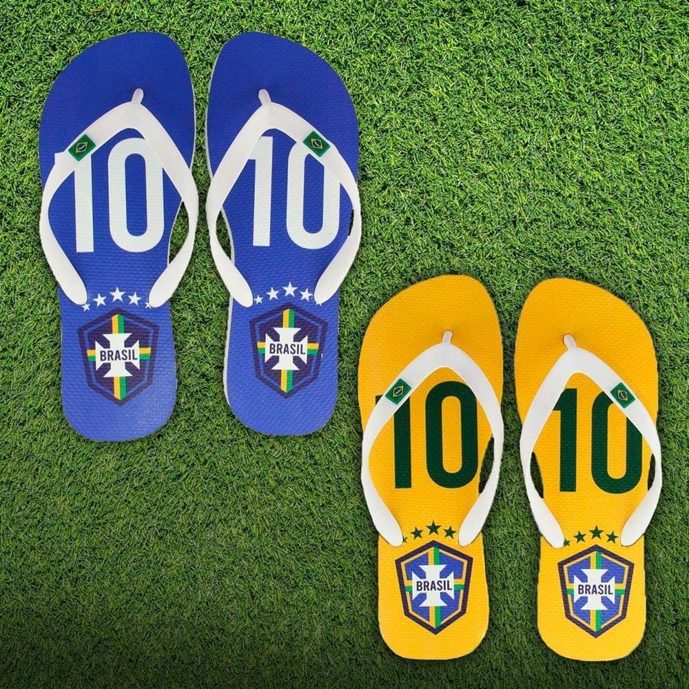 Kit 2 Pares Chinelo Masculino Antiderrapante Brasil