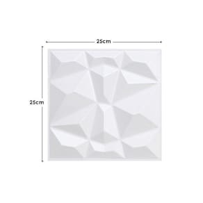 Kit 15 Placas Pvc 3D Revestimento De Parede Diamante 25 Cm