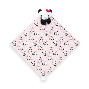 Naninha Malha Tricoline Com Prendedor De Chupeta Panda Rosa