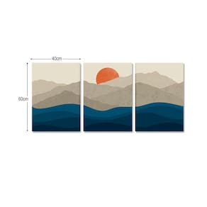 Kit 3 Quadros Telas Decorativas Paisagem Montanhas 60X40Cm