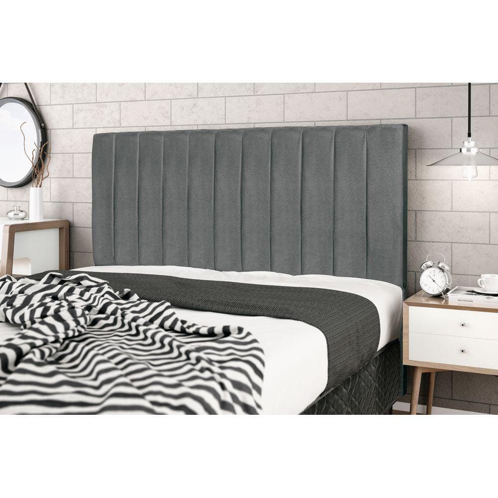 Cabeceira Leblon 1,58 cinza queen decoração super luxo linha quratos sofisticados - Jbe Moveis