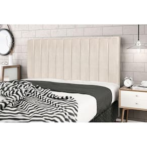 Cabeceira Leblon 1,93 bege king decoração super luxo linha quratos sofisticados - Jbe Moveis