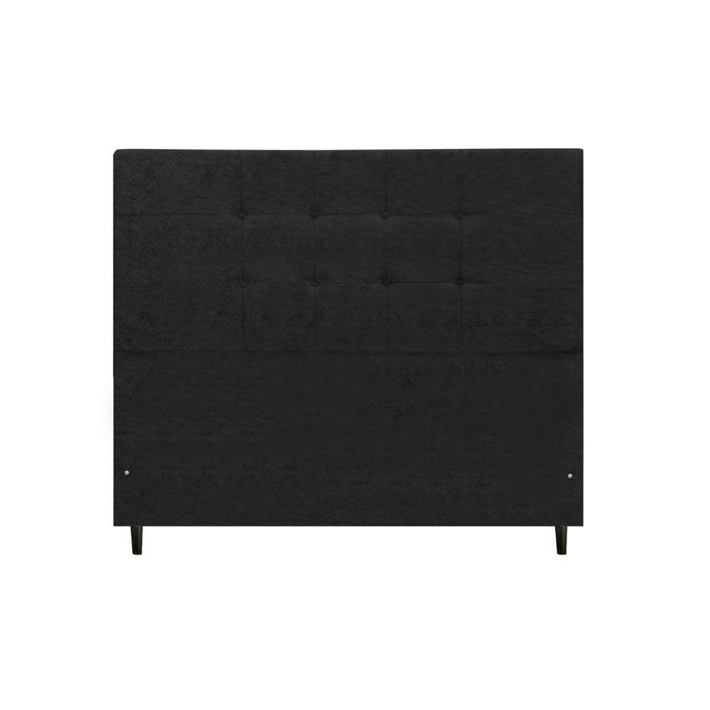 Cabeceira Barcelona 1,93 preto king decoração super luxo linha quartos sofisticados - Jbe Moveis