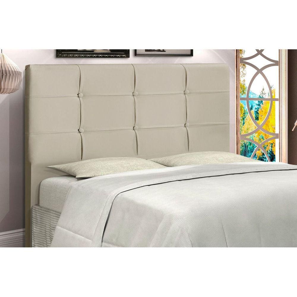 Cabeceira  Style 0,88 bege solteiro decoração super luxo linha quartos sofisticados - Jbe Moveis