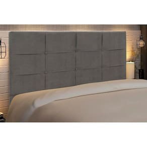 Cabeceira Style 1,58 cinza queen decoração super luxo linha quartos sofisticados - Jbe Moveis