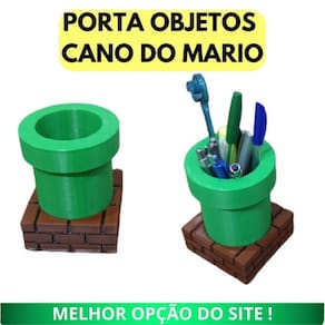 Porta Objetos Decorativo Super Mario Cano Mario Geek Gamer