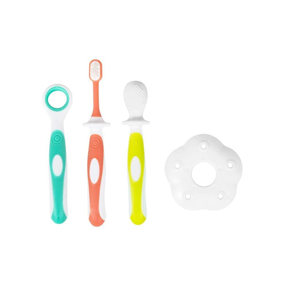 Kit Higiene Bucal Buba com Protetor Cerdas Macias 3+ Meses com 4 Peças