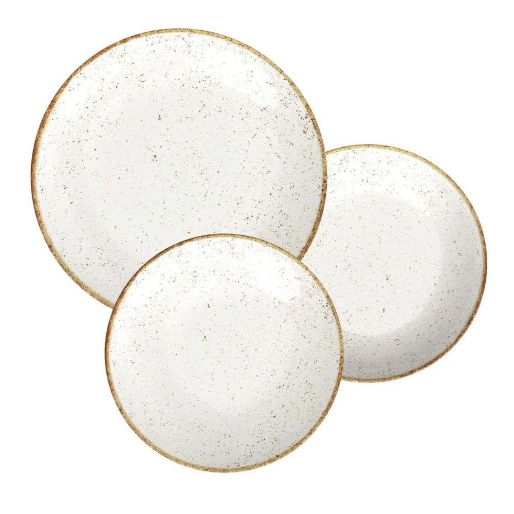 Jogo de Pratos Porcelana 18 Peças Rústico Tramontina