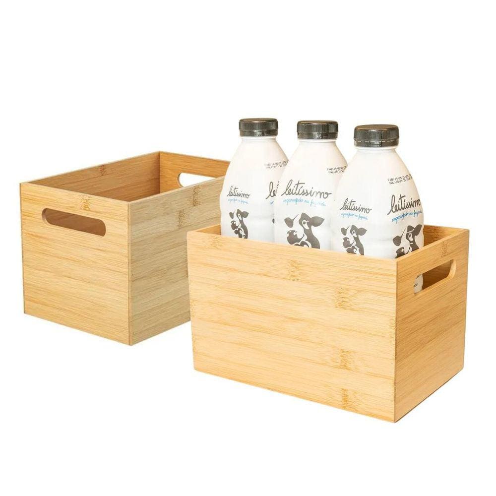 Caixa Organizadora com Alça de 5,7L Bambu - Linha Keep