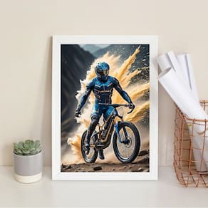 Quadro Decorativo Ciclista- Mountain Bike 33X24Cm