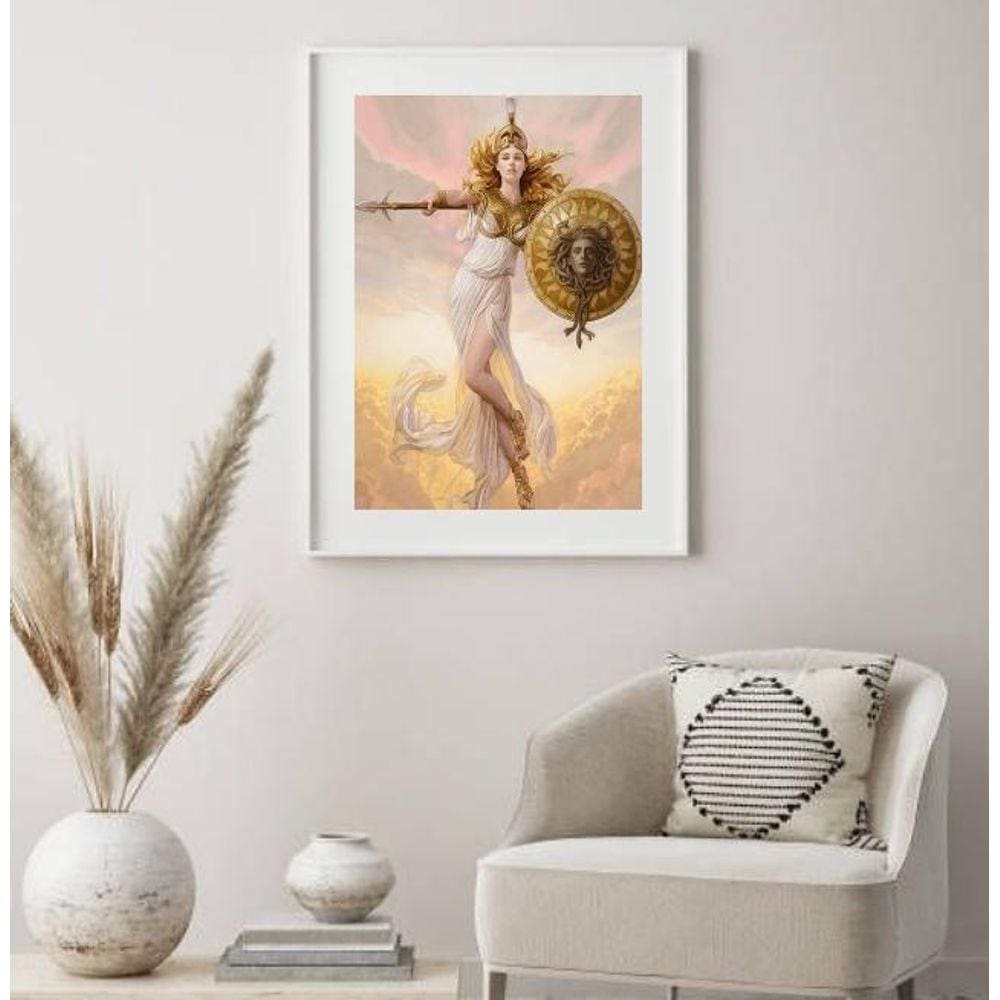 Quadro Decorativo Atena - Deusa Da Sabedoria - 60X48Cm