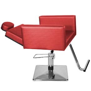 Cadeira Poltrona Cabeleireiro Evidence Reclinável Vermelho