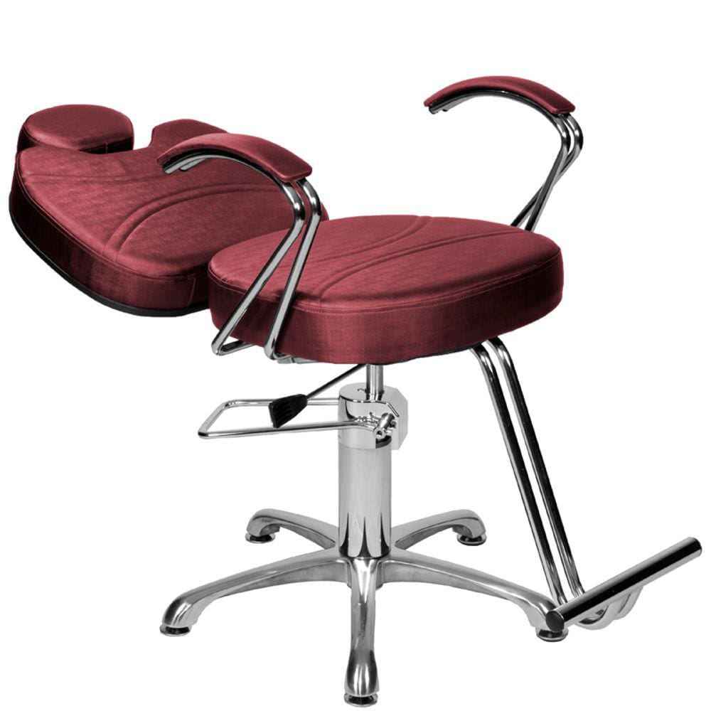 Cadeira Poltrona de Cabeleireiro Recl Topázio Bordô Facto